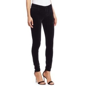 L'Agence Marguerite Black Velvet High Rise Ankle Jean Going Out City Chic Sz 27